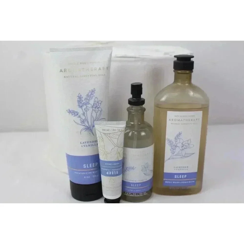 AROMATHERAPY set body cream,body wash,pillow mist,hand cream.